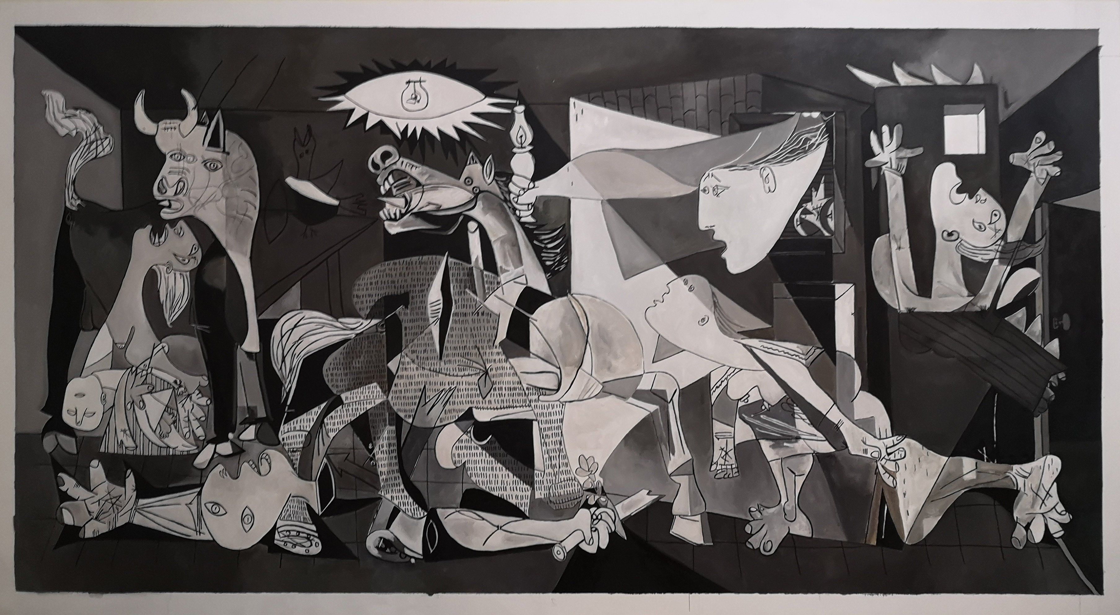 Il famoso dipinto *Guernica* di Pablo Picasso.